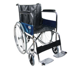 Load image into Gallery viewer, Coolbaby Mall Manual Steel Wheelchair with Seat Belt | Chrome Plated Frame | 100KG Capacity