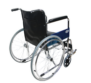Coolbaby Mall Manual Steel Wheelchair with Seat Belt | Chrome Plated Frame | 100KG Capacity