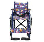 Load image into Gallery viewer, Coolbaby Mall Manual Kids Wheelchair – Economy Steel Wheelchair with Fixed Armrest &amp; Legrest, 100kg Capacity, Blue Frame