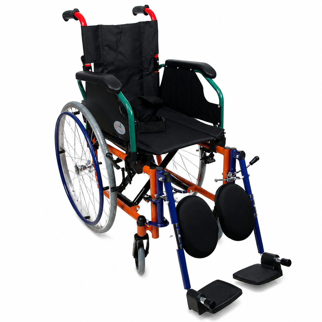 Coolbaby Mall Pediatric Orthopedic Wheelchair with Elevating Leg Rests | Foldable Kids Mobility Chair