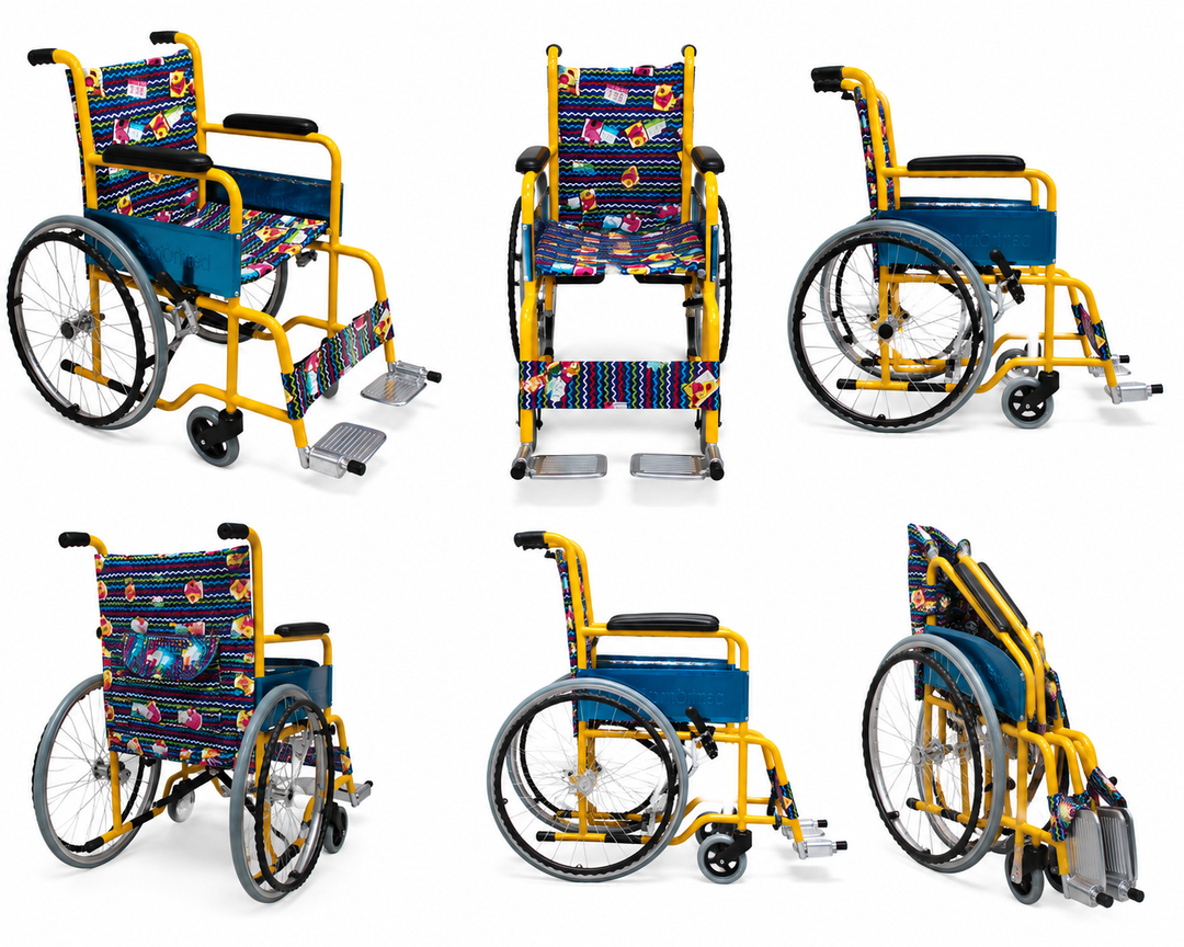 Coolbaby Mall Euromed Child Wheelchair 802-35 | Foldable Pediatric Wheelchair with Adjustable Footrests