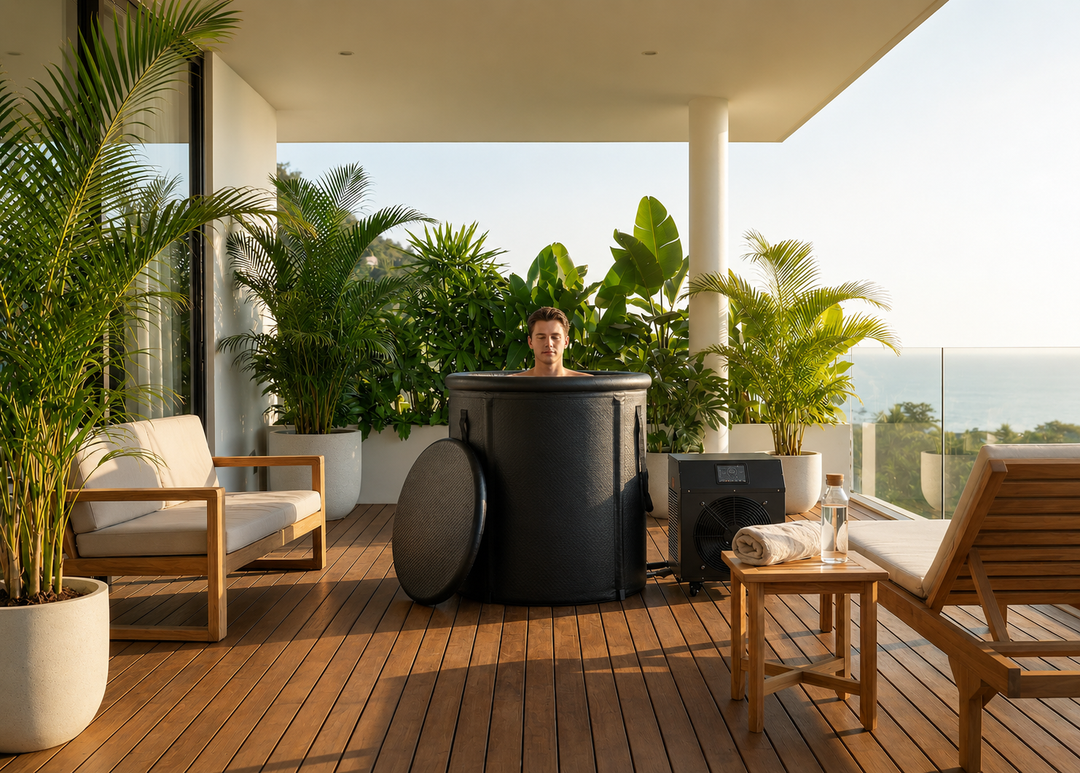 Coolbaby Mall Barrel Plunge Pro with 1HP Super Chiller | WiFi Cold Plunge Ice Bath | 3°C Cooling & 40°C Heating