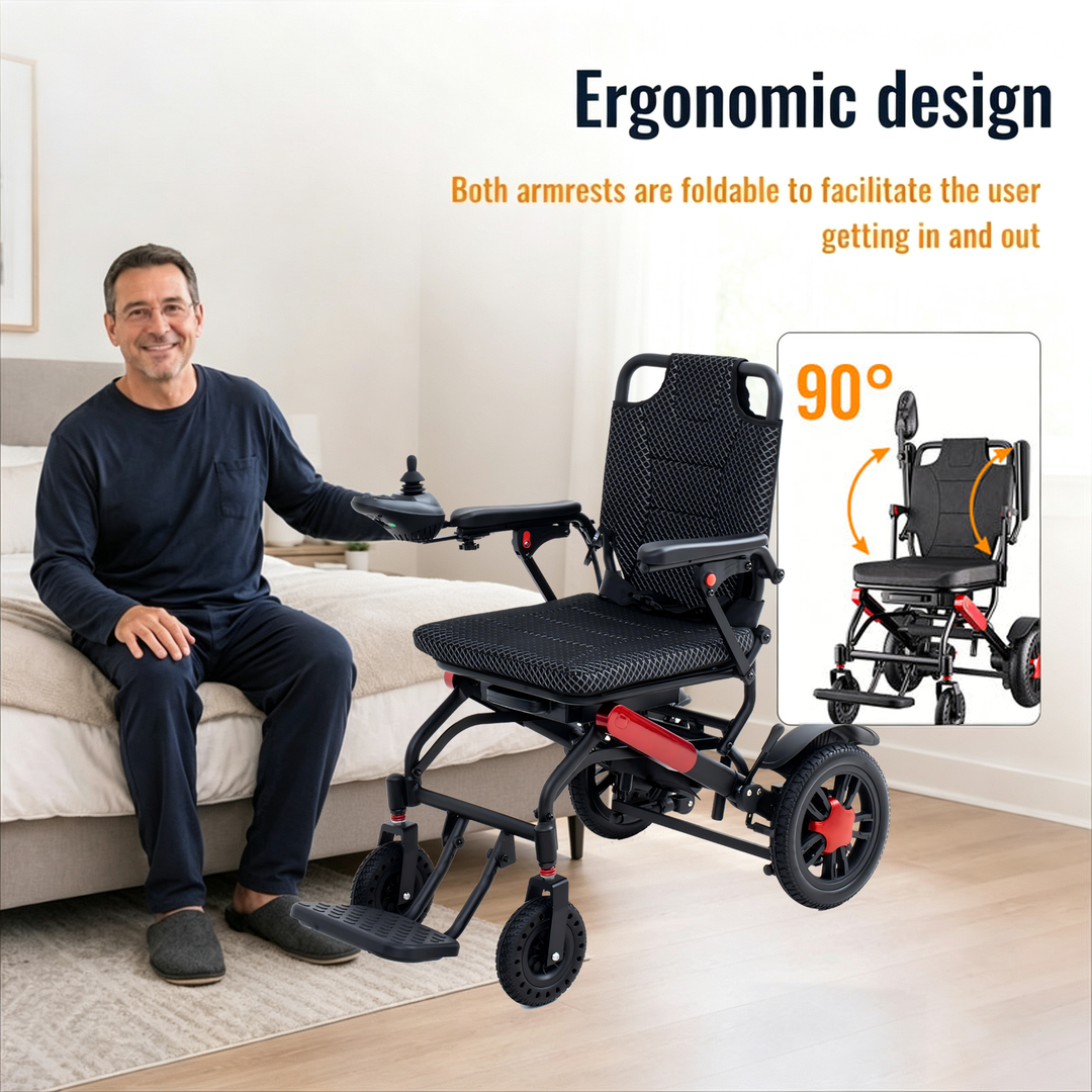 Electric Wheelchairs for Adults Foldable 21kg Lightweight Frame Airline Approval