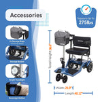 Load image into Gallery viewer, COOLBABY 17kg Portable Lightweight 4 Wheel Electric Mobility Scooter, Foldable Lightweight Mobility Scooter for Disabled Elderly
