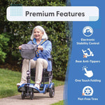 Load image into Gallery viewer, COOLBABY 17kg Portable Lightweight 4 Wheel Electric Mobility Scooter, Foldable Lightweight Mobility Scooter for Disabled Elderly
