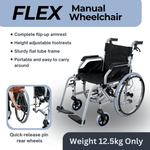 Load image into Gallery viewer, Flex Manual Wheelchair – Lightweight, Foldable &amp; Comfortable
