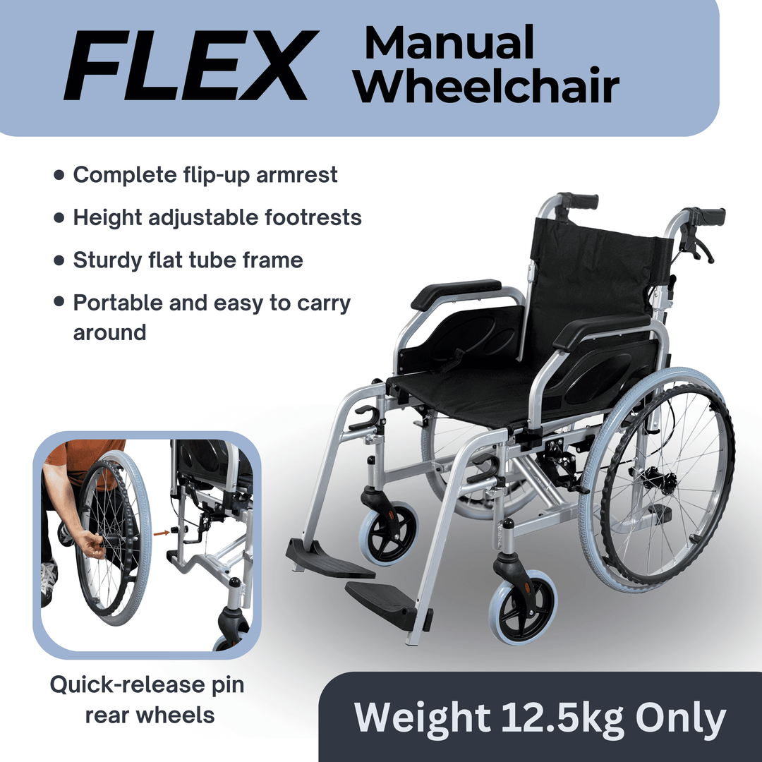 Flex Manual Wheelchair – Lightweight, Foldable & Comfortable