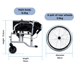 Load image into Gallery viewer, Flex Manual Wheelchair – Lightweight, Foldable &amp; Comfortable
