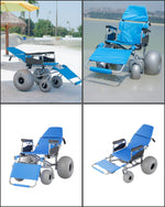 Load image into Gallery viewer, Reclining Beach Wheelchair – Foldable, Waterproof &amp; Balloon Wheels
