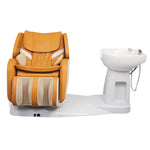 Load image into Gallery viewer, 360° Rotating Multi-Angle Electric Shampoo Chair – Massage &amp; Head Spa Recliner with Ceramic Basin
