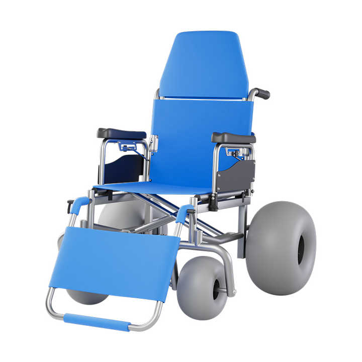 Reclining Beach Wheelchair – Foldable, Waterproof & Balloon Wheels