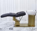 Load image into Gallery viewer, Electric Barber Salon Bed – Lift &amp; Rotate Headspa Shampoo Chair | Multifunctional Scalp Care Furniture
