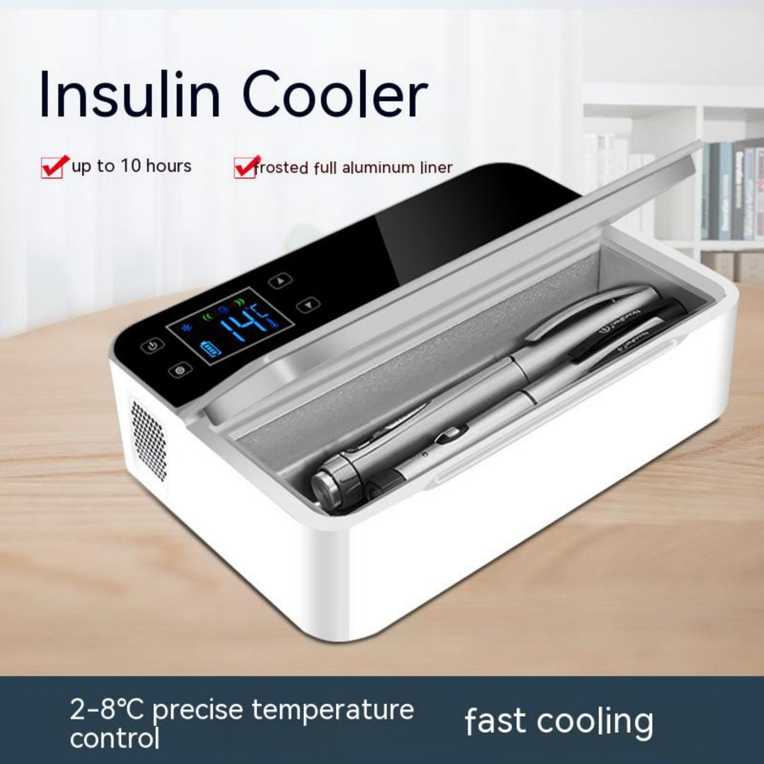 COOLBABY HQQ-YDSH01 Portable Medicine Cooler with Mini Refrigerator, Maintains 2-8 Degrees for Safe Insulin Storage, Perfect for Home and Car Use - coolbabymalls