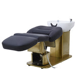 Load image into Gallery viewer, Electric Barber Salon Bed – Lift &amp; Rotate Headspa Shampoo Chair | Multifunctional Scalp Care Furniture

