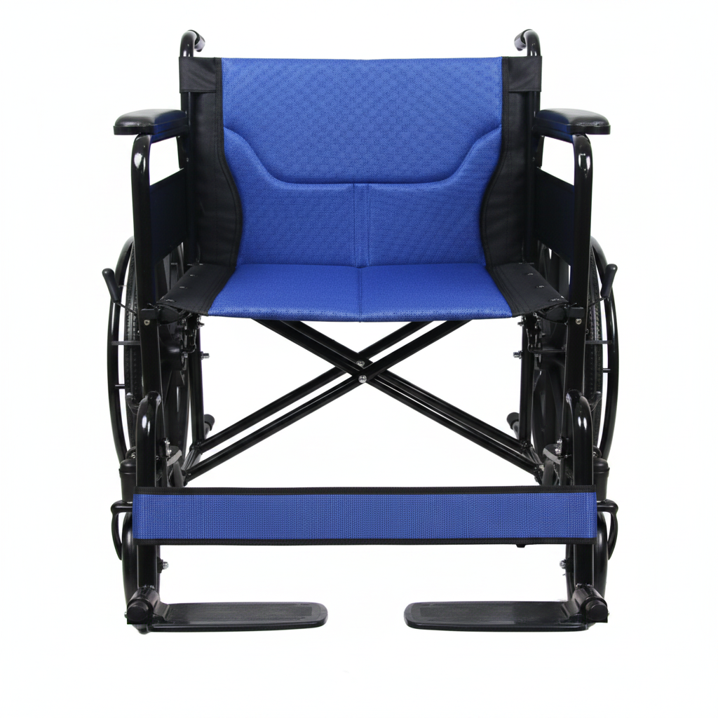 Coolbaby Mall Heavy Duty Manual Wheelchair | 21-Inch Wide Seat | Detachable Armrests & Legrests | 120KG Capacity