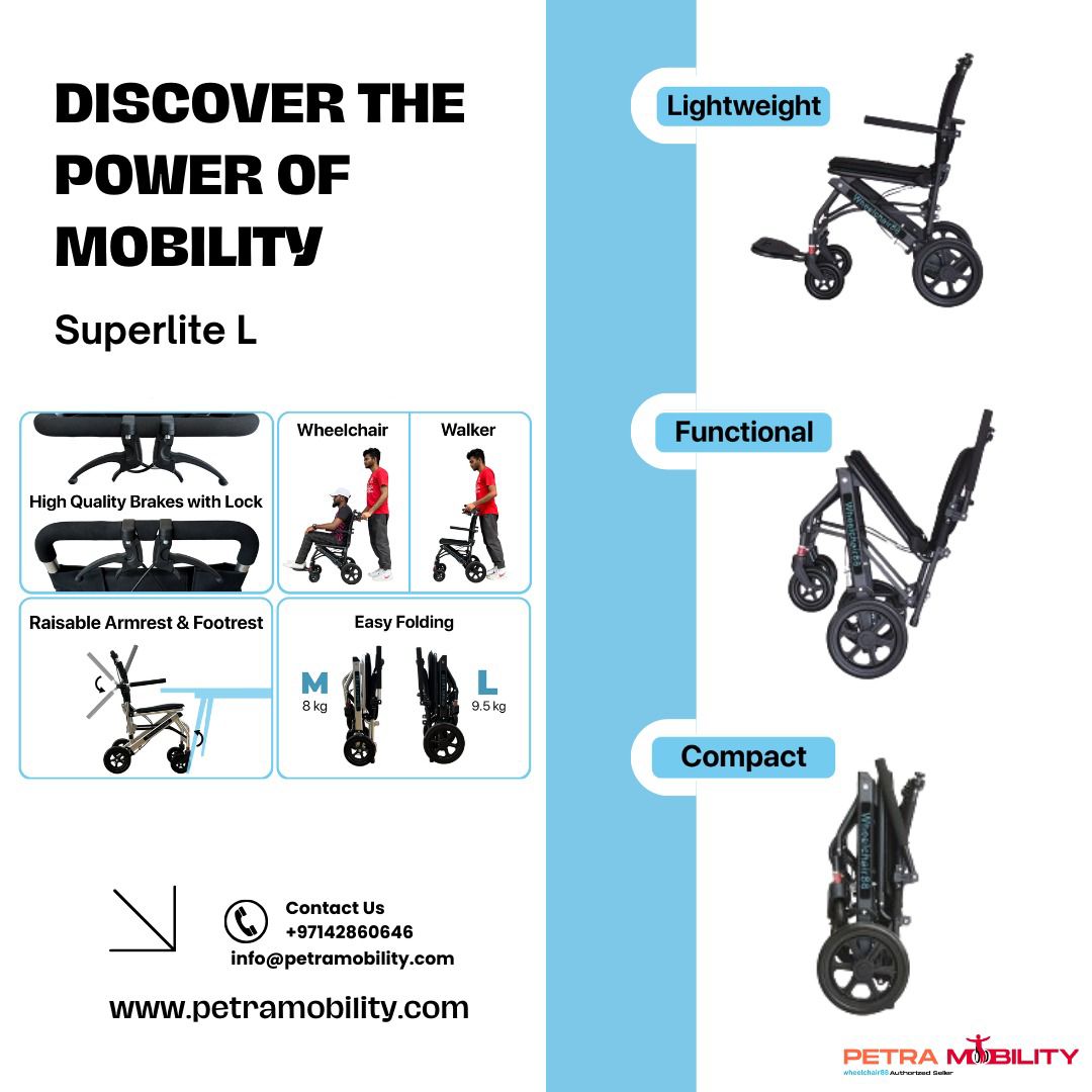 Superlite L – Lightweight Manual Wheelchair with 18" Seat