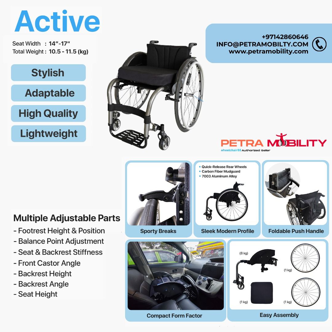 Active Wheelchair – Ultra Lightweight & Fully Adjustable