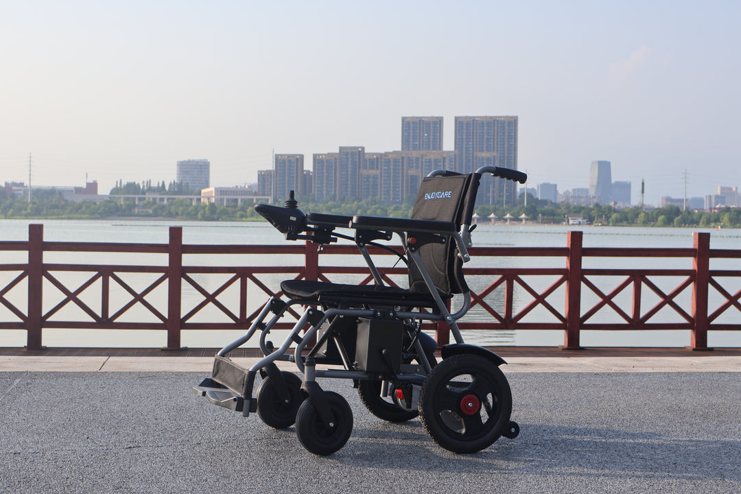 ENJOYCARE EPW63: 30kg Lightweight Folding Electric Wheelchair, 15km Range - coolbabymalls