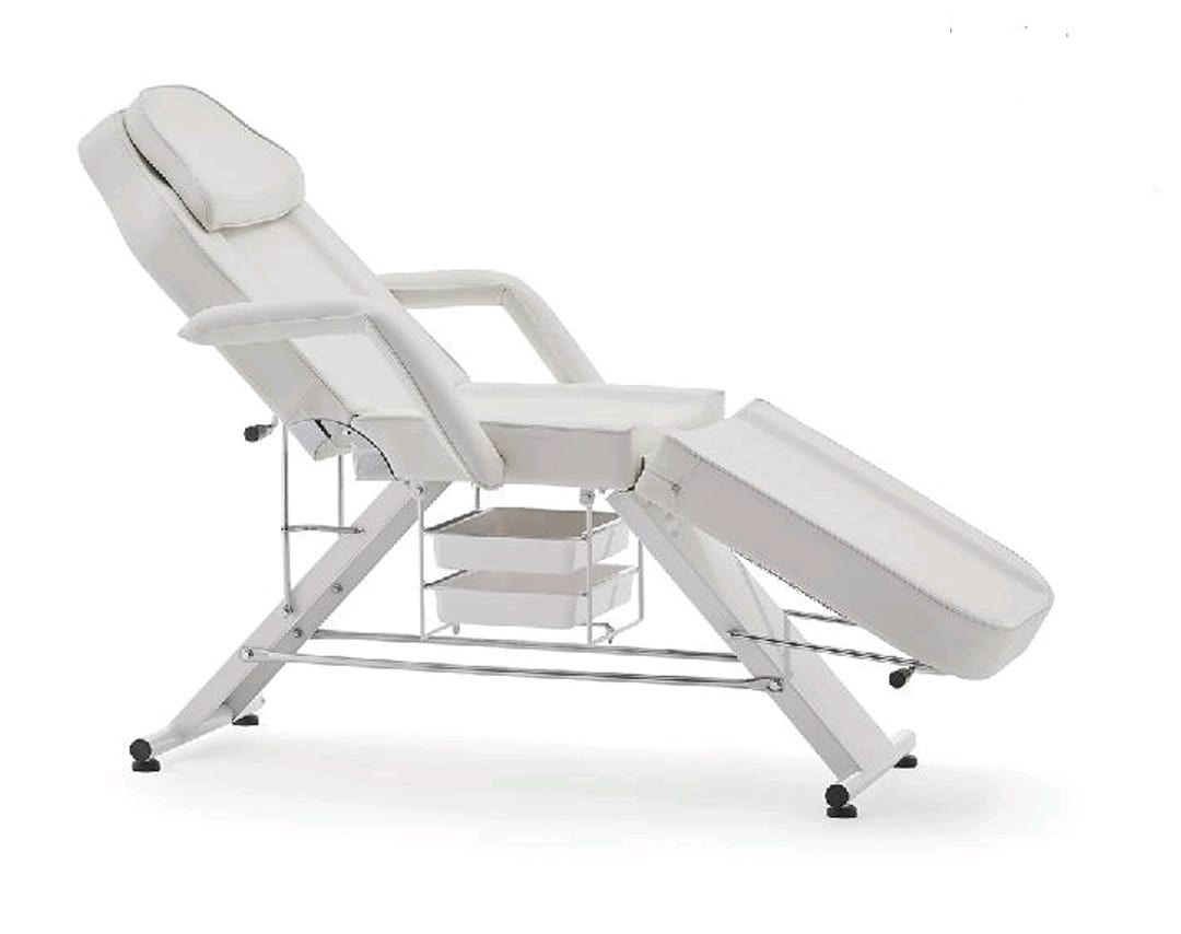 Spa Body Couch/Facial Chair 3 part - White & Black Color