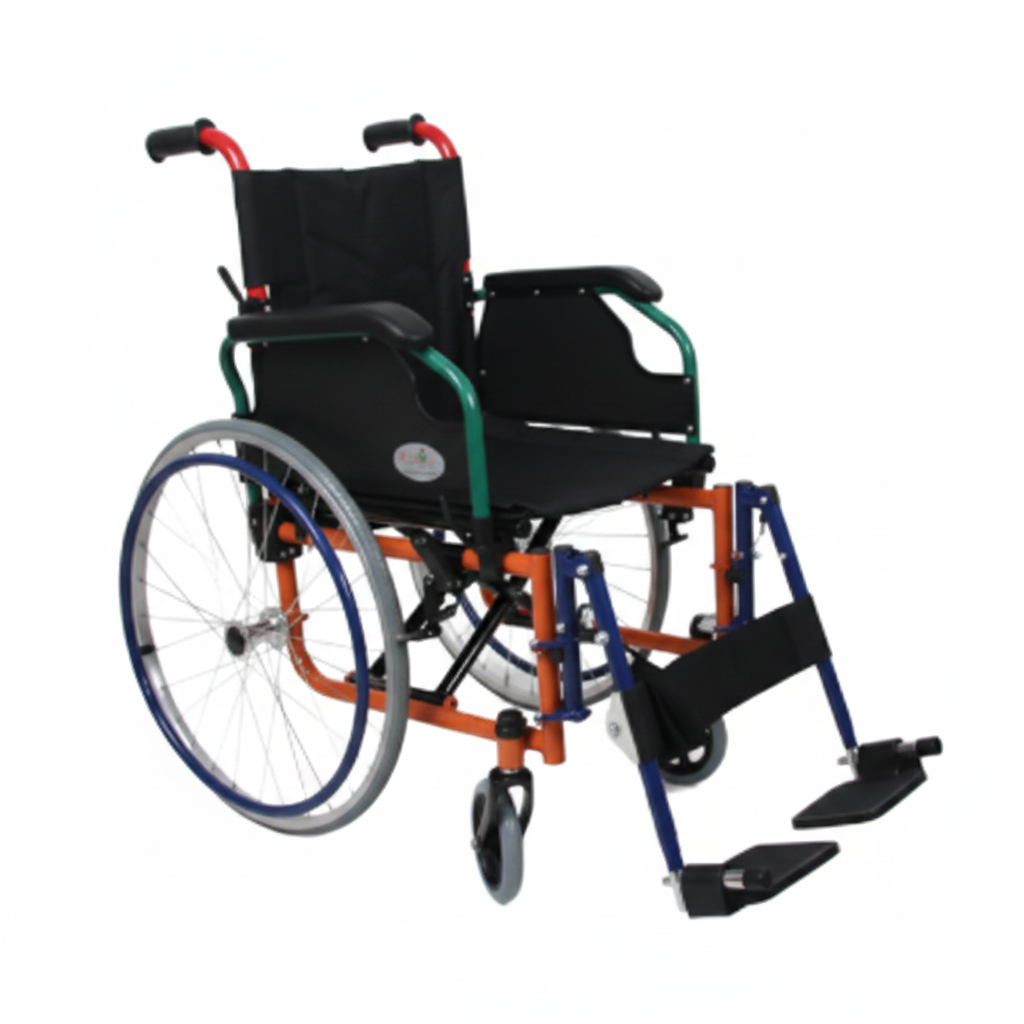 Coolbaby Mall Pediatric Orthopedic Wheelchair with Elevating Leg Rests | Foldable Kids Mobility Chair