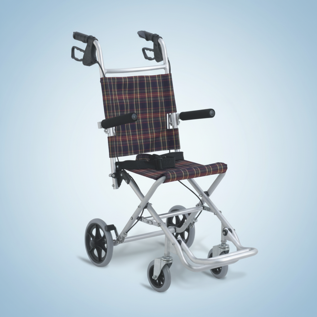 Coolbaby Mall Lightweight Portable Travel Wheelchair | Foldable Aluminum Transport Chair for Air Travel
