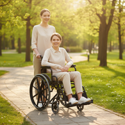 Coolbaby Manual Wheelchair Economy Standard Foldable Wheel Chair with Steel Frame & Solid Wheels
