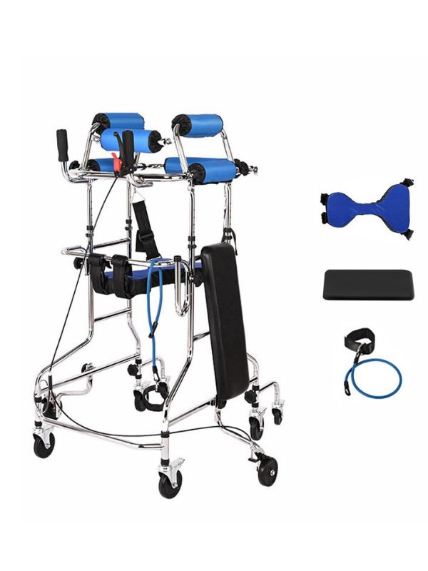 COOLBABY SSZ-ZLJ01 Elderly Walker 8 Wheels with Handbrake Lower Limb Auxiliary Training - coolbabymalls