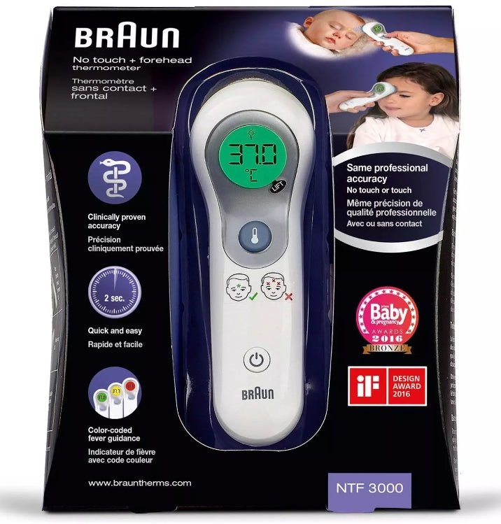 Braun Thermometer 2 in 1 – No Touch + Front NFT3000 - coolbabymalls