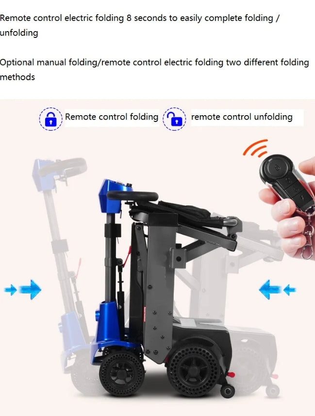 COOLBABY Avoid bending over Toggle manual electric mode Frame electric mobility scooter elderly - coolbabymalls