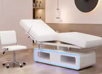 Load image into Gallery viewer, Multifunctional beauty salon adjustable medical facial bed 3 motors electric saloon massage table with lamp
