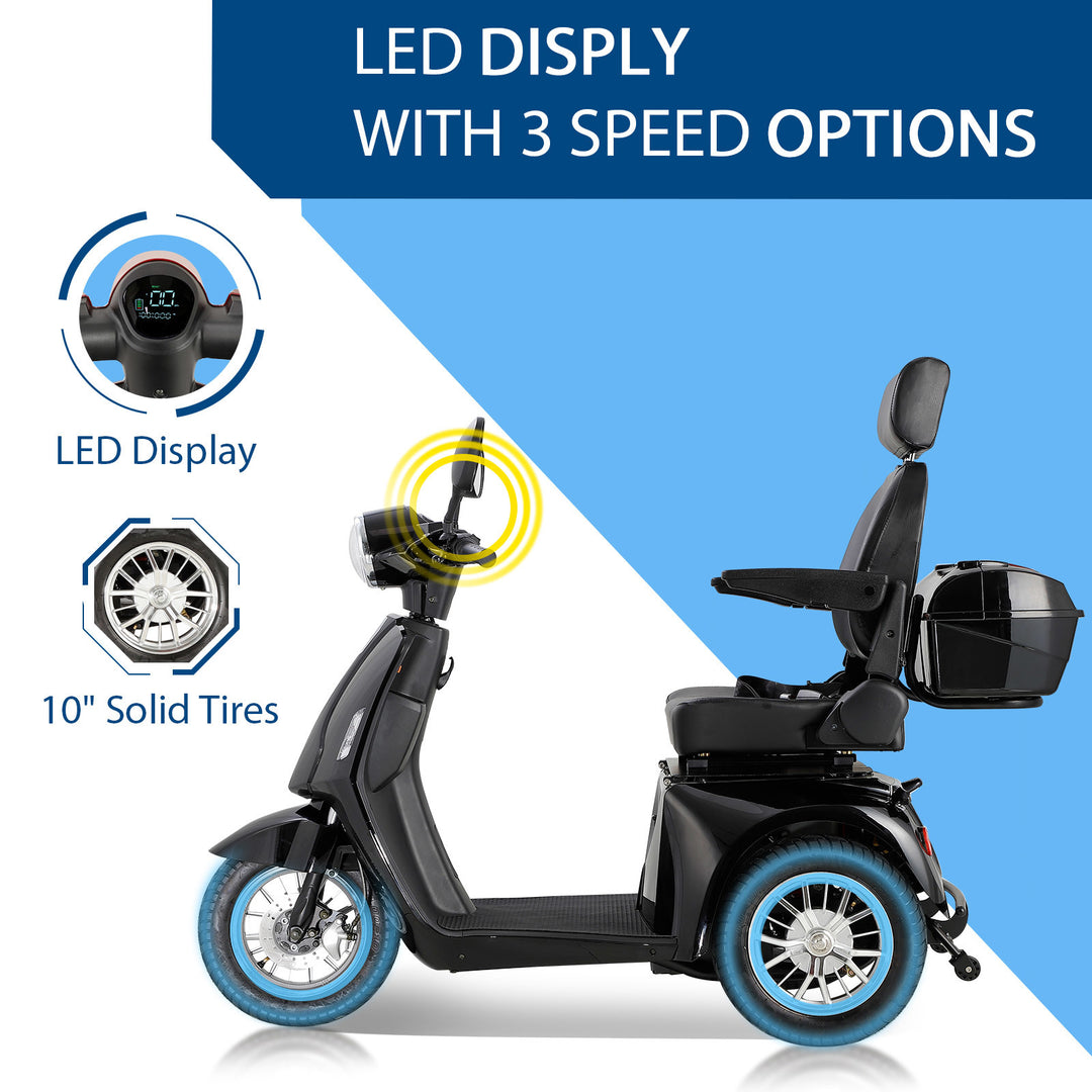 COOLBABY 4-Wheel Electric Mobility Scooter For Elders Model: AFD2D-3L HHZ - coolbabymalls