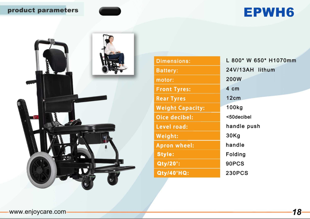 ENJOYCARE EPWH6: Stair-Climbing Electric Wheelchair for Enhanced Mobility - coolbabymalls