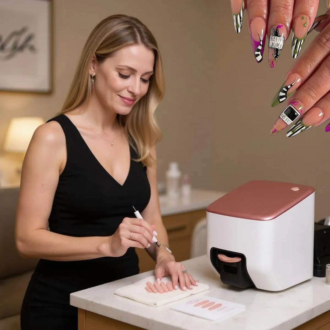 Automatic Nail Printer Nail Art Machine Portable 3D Digital Printer for Nail Art for Beauty & Personal Care - coolbabymalls