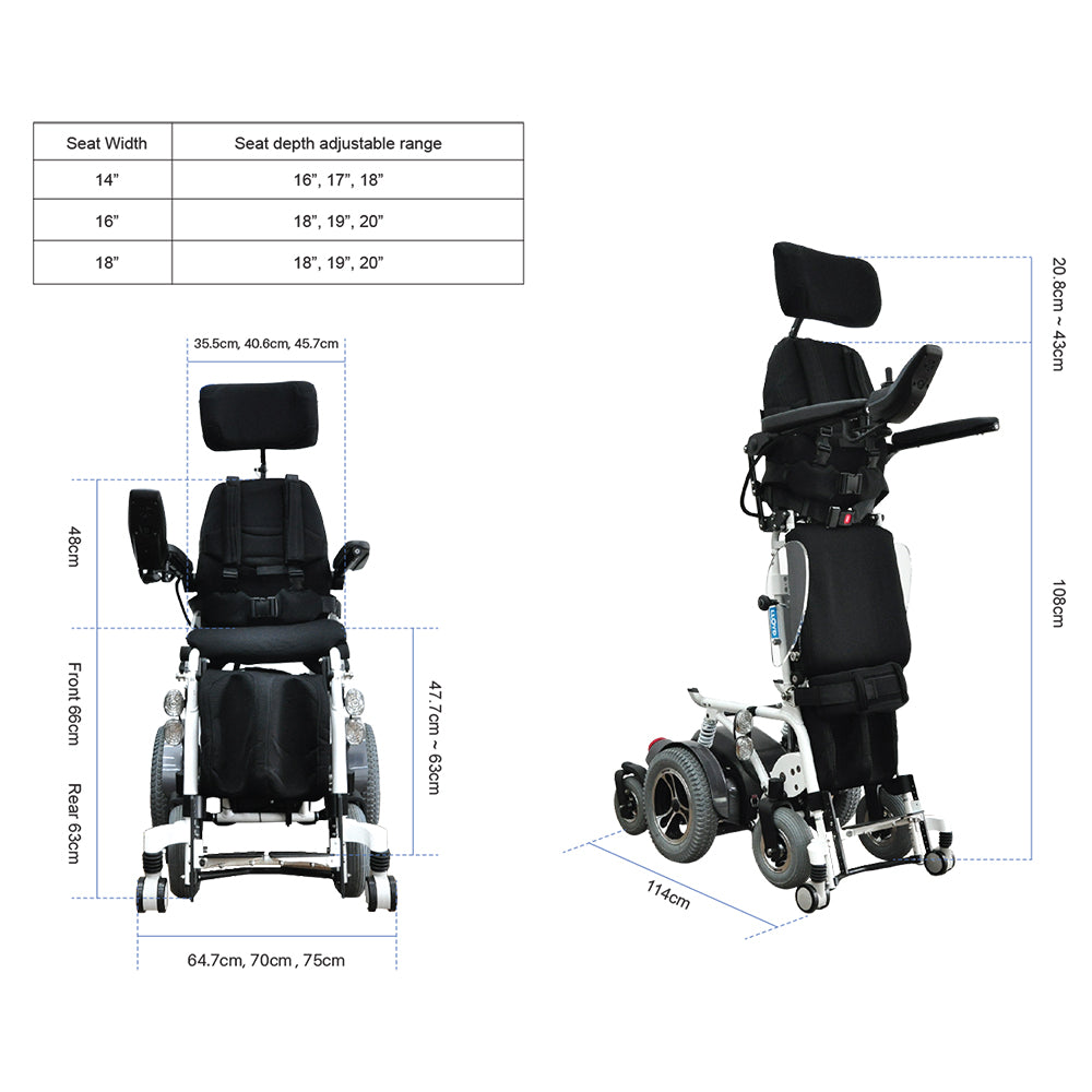 Darco  Multi-Function Standing Wheelchair – Full-Automatic, Recline & Lie-Down Comfort