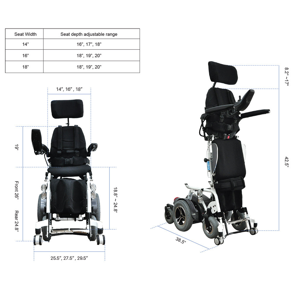 Darco  Multi-Function Standing Wheelchair – Full-Automatic, Recline & Lie-Down Comfort