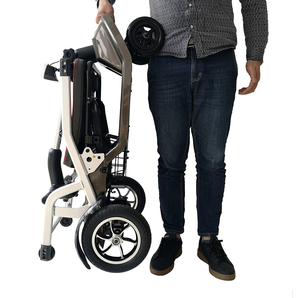 Modern Fashion Electric Folding Scooter, Lightweight Mobility Scooters Wheelchair 4 Wheel Only 19kgs Used Immediately - coolbabymalls