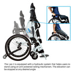 Load image into Gallery viewer, Standing Wheelchair Leo – Lightest User-Controlled Stand-Sit Wheelchair
