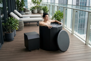 Coolbaby Mall Barrel Plunge Pro with 1HP Super Chiller | WiFi Cold Plunge Ice Bath | 3°C Cooling & 40°C Heating