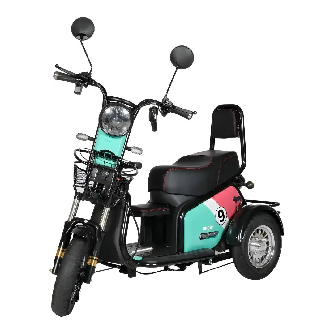Coolbaby Mall 3-Wheel Electric Mobility Scooter with Basket | 500W Motor | Foldable Handle | 150KG Capacity