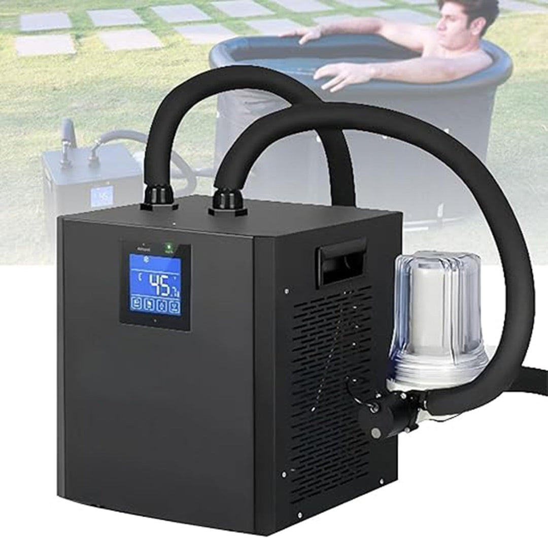 Coolbaby Mall 1/2HP Cold Plunge Water Chiller for Ice Baths | 300L Cooling System with Filter, Dual Pumps & Remote Control - coolbabymalls