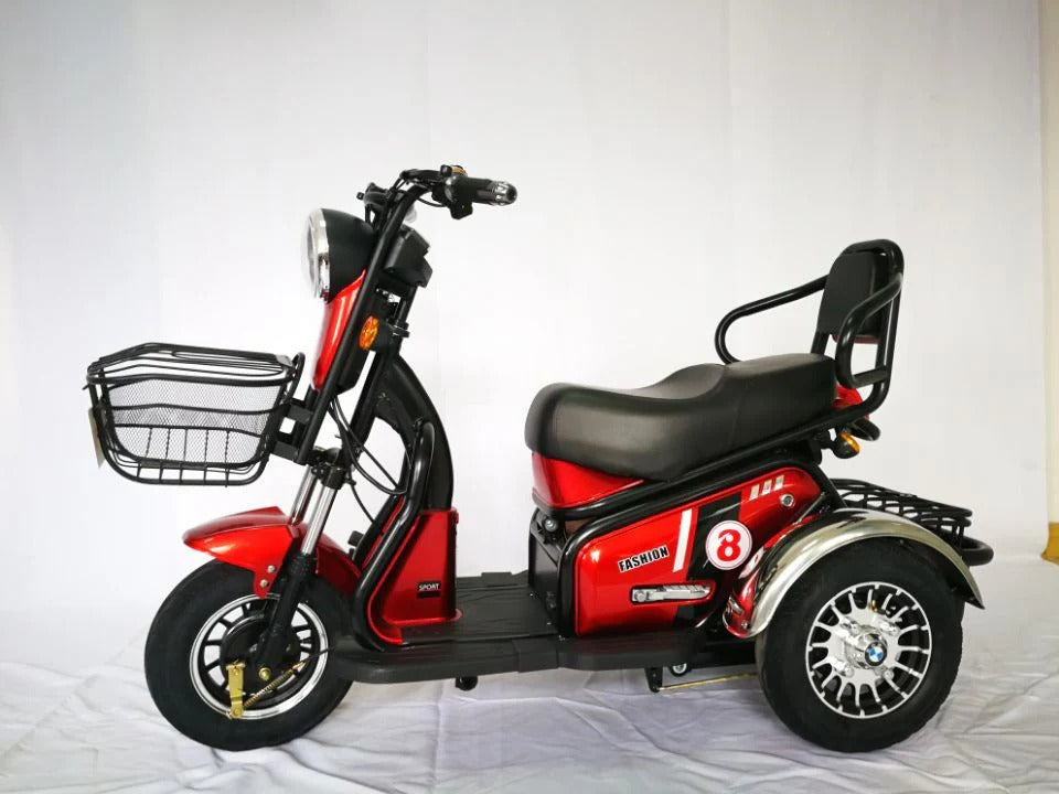 Coolbaby Mall 3-Wheel Electric Mobility Scooter with Basket | 500W Motor | Foldable Handle | 150KG Capacity
