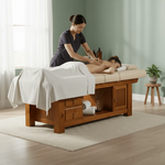 Load image into Gallery viewer, Professional Beige Massage Bed with Drawers | Spa &amp; Therapy Bed with Storage