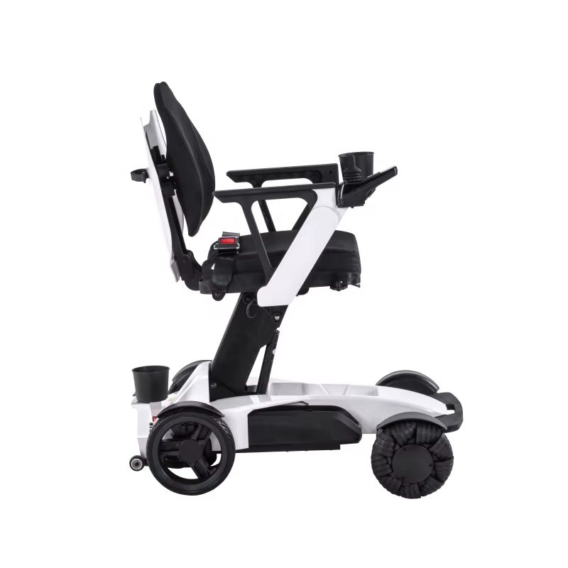 Coolbaby Mall Lightweight Foldable Electric Wheelchair | Aluminum Alloy Power Wheelchair with 150kg Capacity