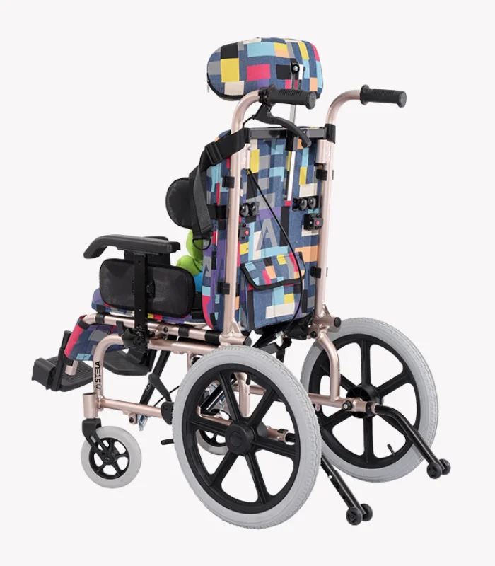 Coolbaby Mall Stela MN30 Pediatric Reclining Wheelchair | Lightweight Aluminum Wheelchair for Children | 100KG Capacity