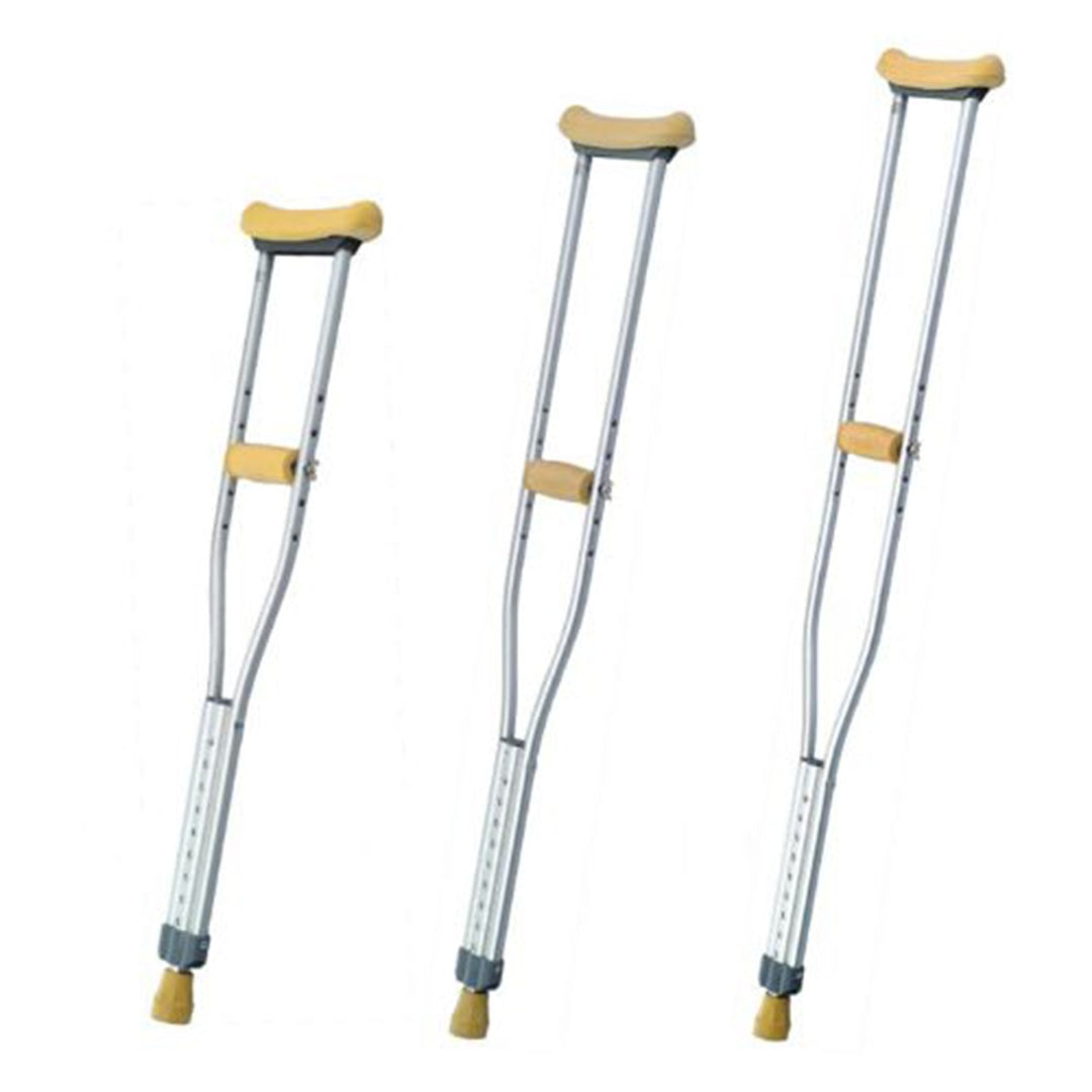 Adjustable Underarm Walking Crutch – Lightweight Stainless Steel Axillary Crutch with Height Adjustment | 1 Piece