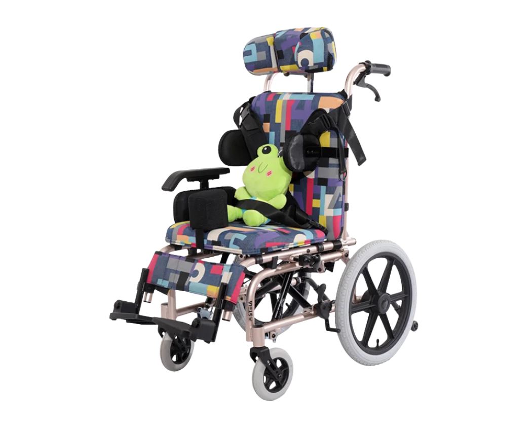 Coolbaby Mall Stela MN30 Pediatric Reclining Wheelchair | Lightweight Aluminum Wheelchair for Children | 100KG Capacity