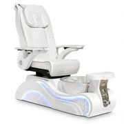 Luxury White Quilted Spa Pedicure Chair with Footbath HG-D170 | Professional Salon & Spa Chair - coolbabymalls