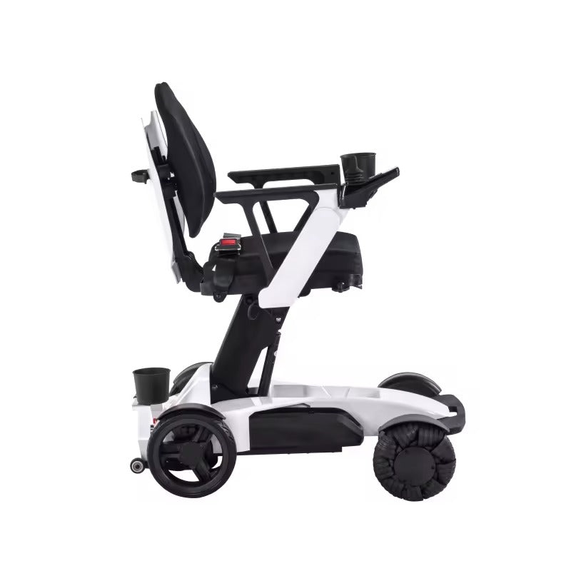 Coolbaby Mall Lightweight Foldable Electric Wheelchair | Aluminum Alloy Power Wheelchair with 150kg Capacity