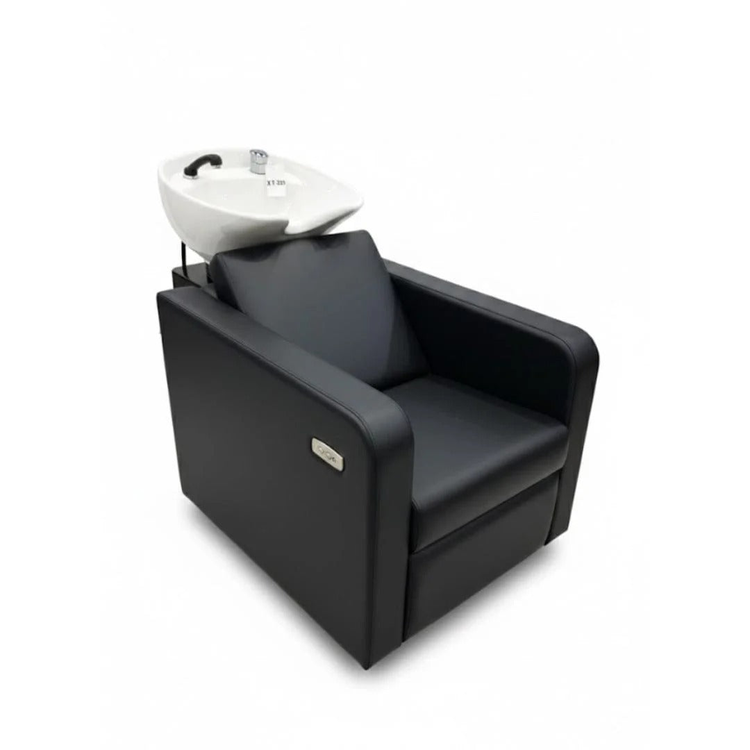 Coolbaby Mall XT-229 Professional Shampoo Chair Black with White Basin | Salon Hair Wash Backwash Unit