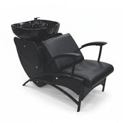 Coolbaby Mall W01 Professional Salon Shampoo Chair Black – Luxury Backwash Unit with Oversized Bowl, Neck Rest & Spray Hose - coolbabymalls